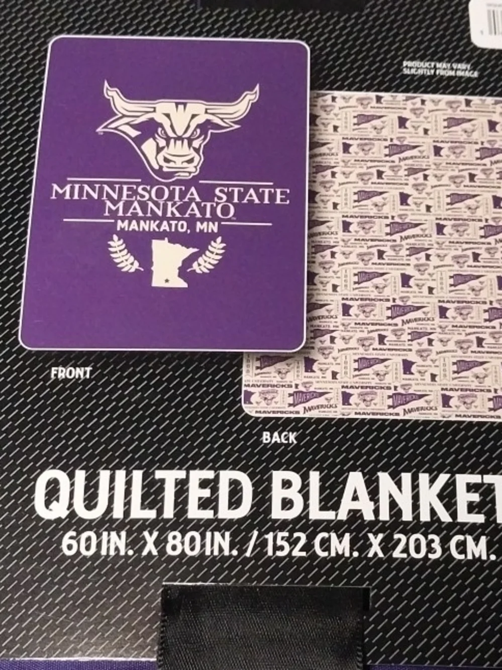 Minnesota State Mankato Quilted Blanket - Purple / Cream 60 X 80